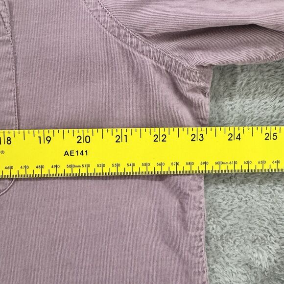 Soft Surroundings Top XL Lavender Button Up Corduroy Embroidered Western Angel - Picture 14 of 15